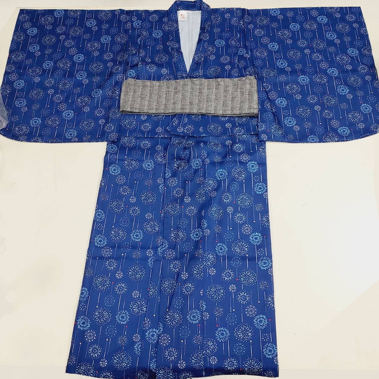 兒童浴衣/藍色煙火