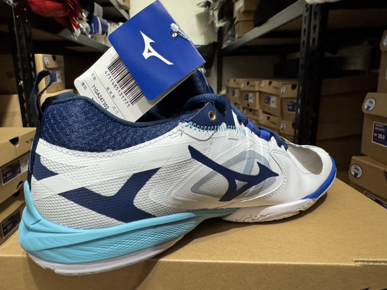 (羽球世家) 寬楦 3E 鞋 MIZUNO 美津濃 WAVE CLAW NEO 3 白藍 羽球鞋 71GA247