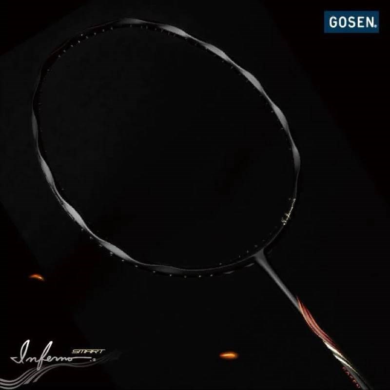 限量新拍 (羽球世家) GOSEN 極致黑金 羽球拍 INFERNO SMART 螺旋羽球拍 4U 細握柄G6
