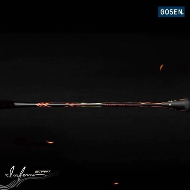 限量新拍 (羽球世家) GOSEN 極致黑金 羽球拍 INFERNO SMART 螺旋羽球拍 4U 細握柄G6