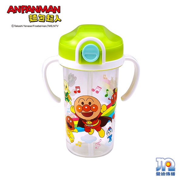 ANPANMAN 麵包超人-AN麵包超人日製鎖蓋吸管學習杯