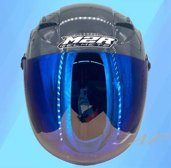 《遠古騎士》M2R J-7 J7 半罩安全帽 原廠專用電藍色鏡片 耐刮
