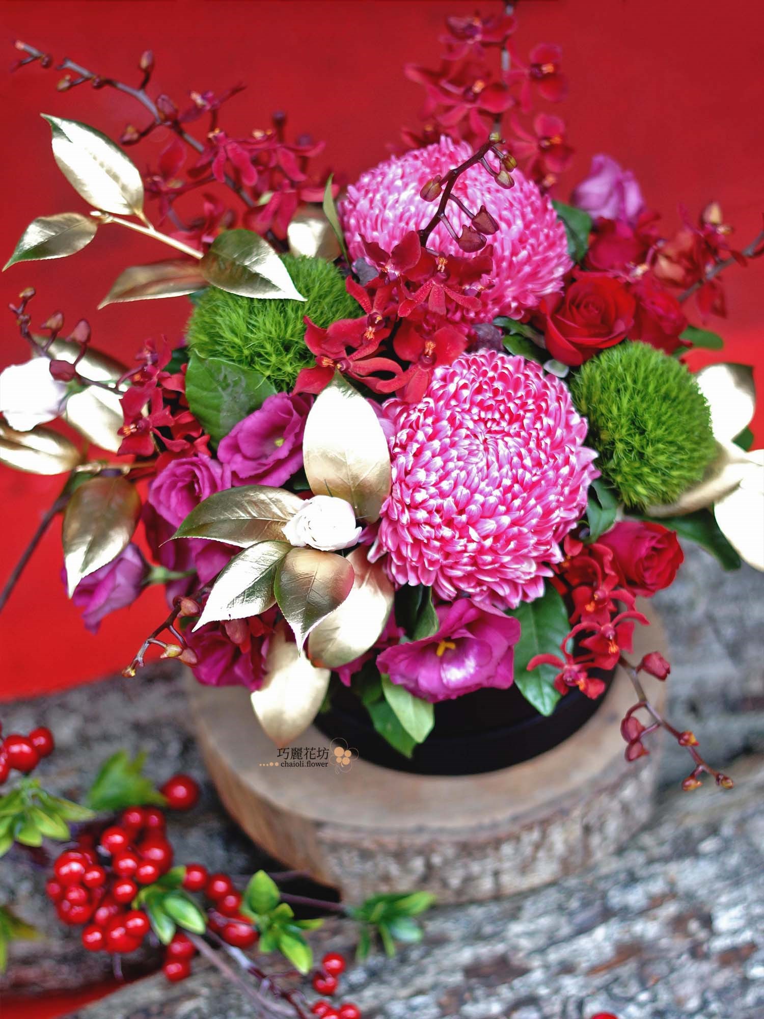 祝賀桌花