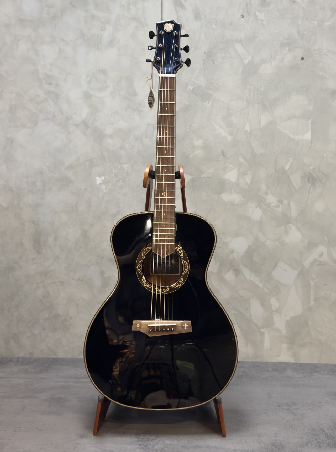 Randon黑色亮面雲杉面單民謠吉他