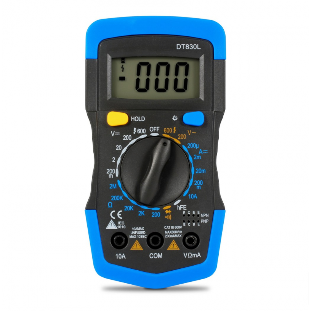 DT-830L 三用數位電錶 夜間照明