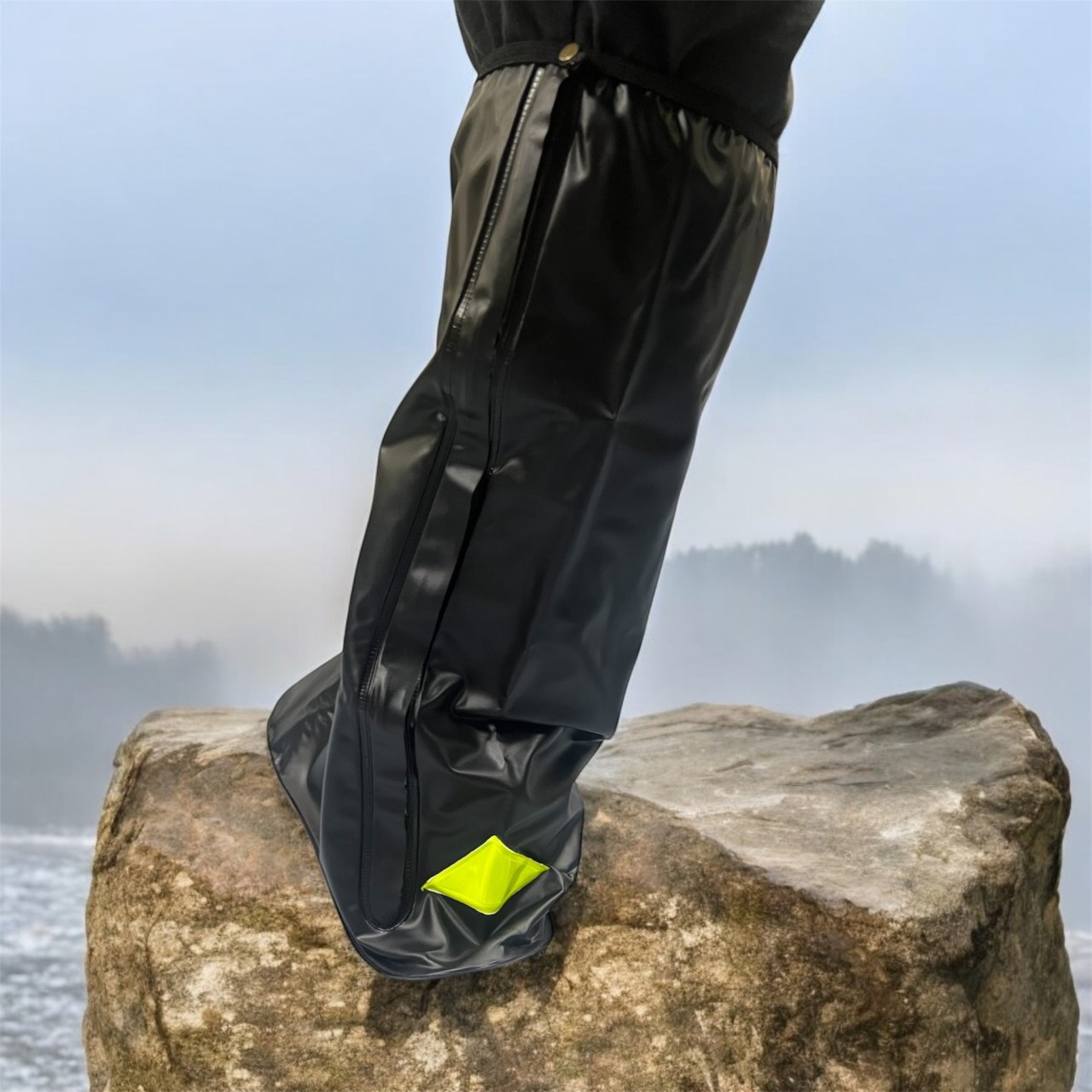 惠爾挺 男女馬靴型反光防雨鞋套 L-007 台灣製造