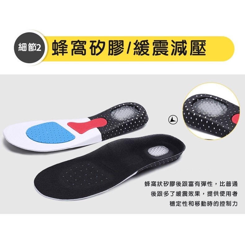 加厚運動鞋墊 EVA減震緩壓 足弓支撐 矽膠 蜂窩鞋墊 彈性鞋墊 抗壓防震 減震運動鞋墊 透氣鞋墊 773
