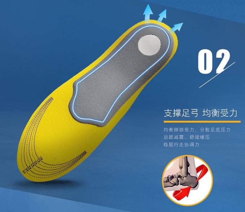 👍足弓矯正鞋墊 網眼布 吸汗透氣鞋墊 新款 運動鞋墊 彈力 EVA 按摩 足弓矯正 565