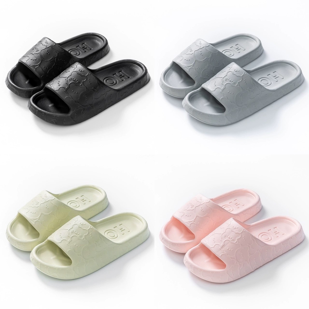 HOME輕奢 一體式 流線設計 雲感軟糯 小熊拖鞋 ZC2310