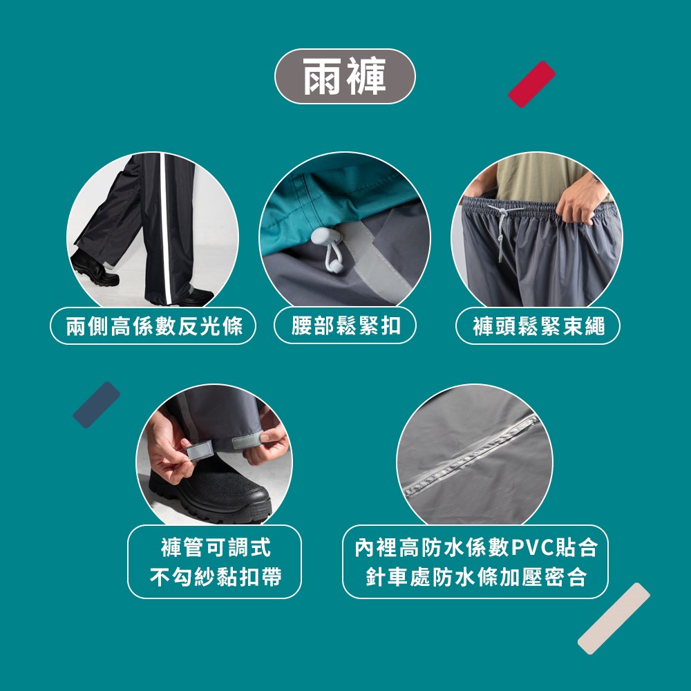 HOOMUA  雨沐 水雨爭鋒 外送級 防風 套裝 雨衣  (免脫鞋秒穿專利雨褲 大口袋)