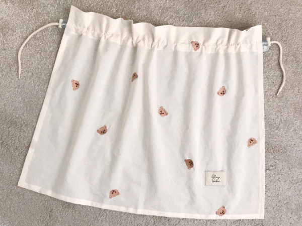 韓國製 Chezbebe 品牌刺繡小熊 車用窗簾 遮光簾