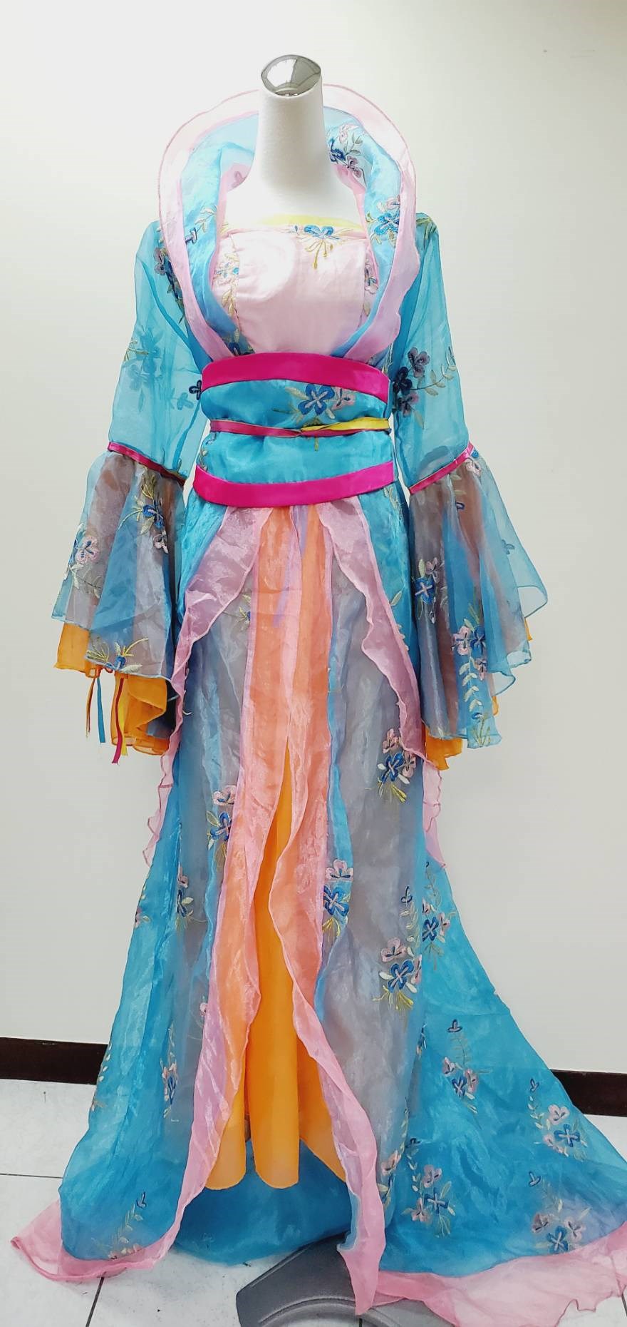 貴妃裝/藍色橘裙