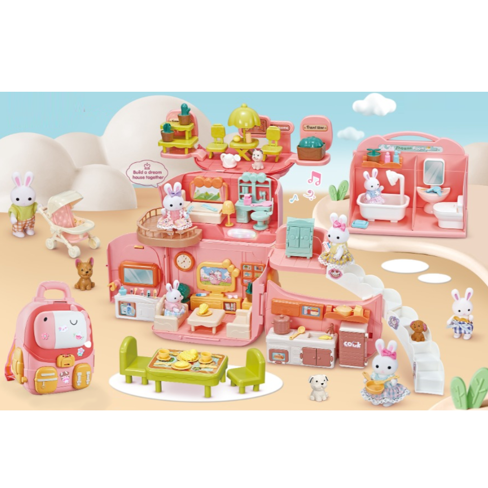 萌兔背包娃娃屋 2936-186
