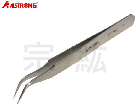 TZ-102 彎尖不鏽鋼無磁鑷子