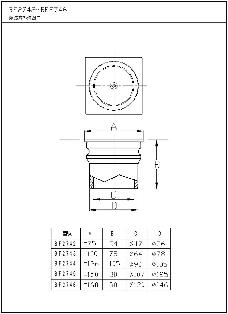 HCG和成 地板方型清潔口