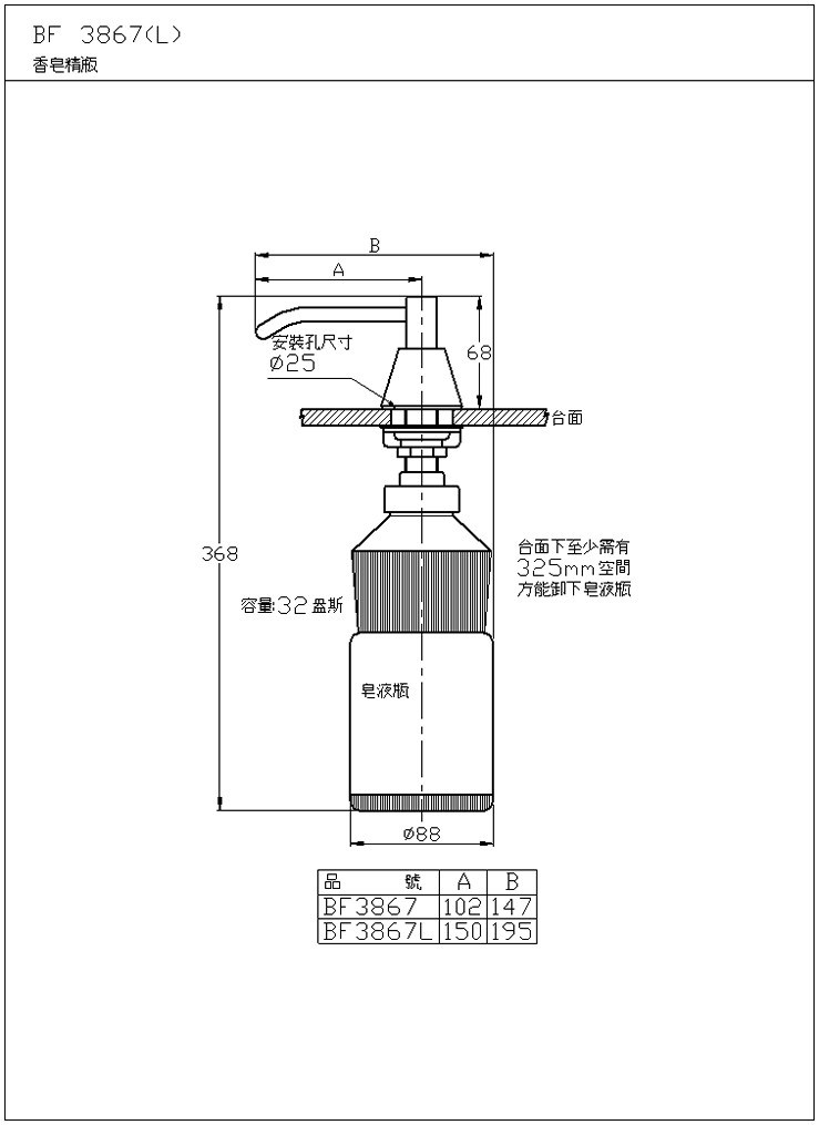 HCG和成 香皂精瓶