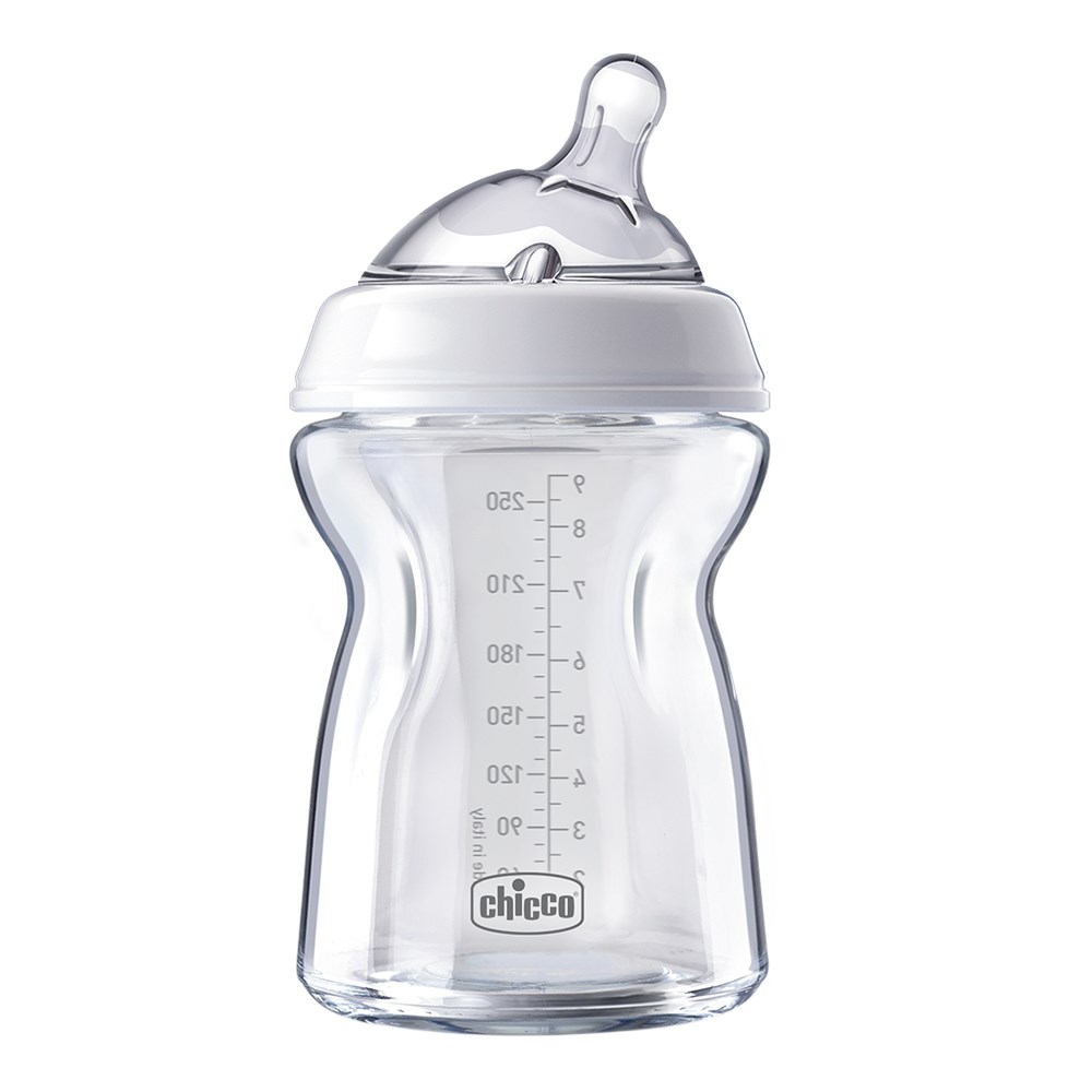 chicco-天然母感兩倍防脹玻璃奶瓶