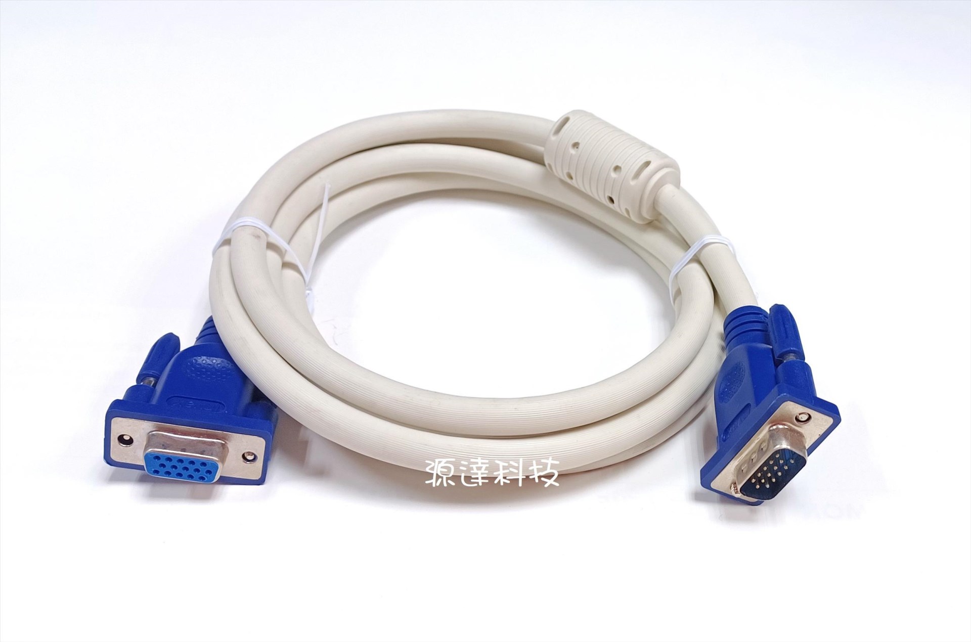 彩色螢幕線(3C+4)  HDB15公/15母 3m  成型藍色