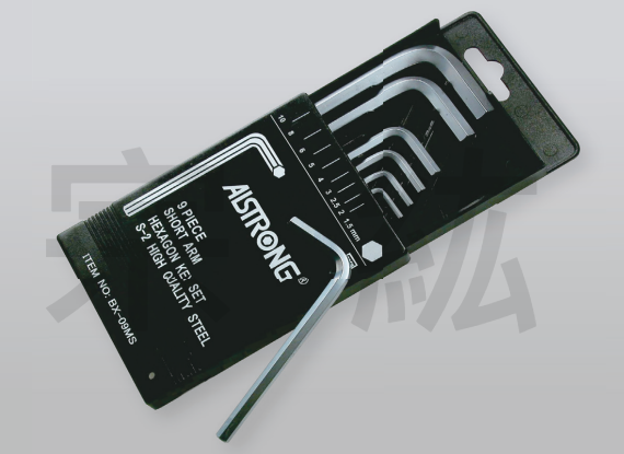 BX-09MS(RS)  9支組白角短型六角板手組 S-2