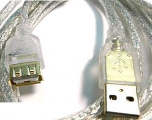 USB2.0 A公-A母 鍍金透明強化延長線  1.8米