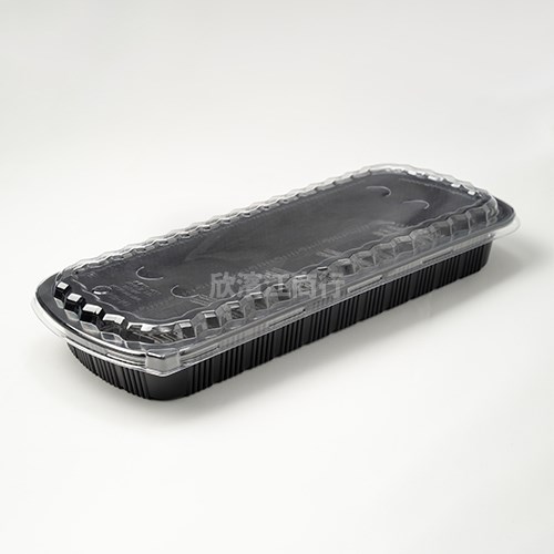 【PP】 RIB-16T  長形黑色外帶盒 可微波 