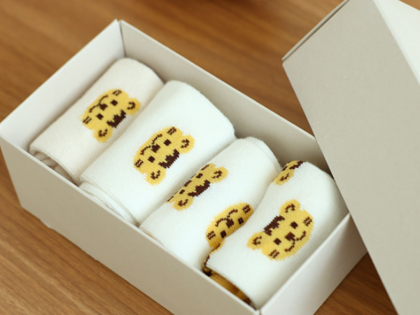 韓國製 Chezbebe 品牌小虎  嬰幼兒長襪 防滑襪 (4入組)