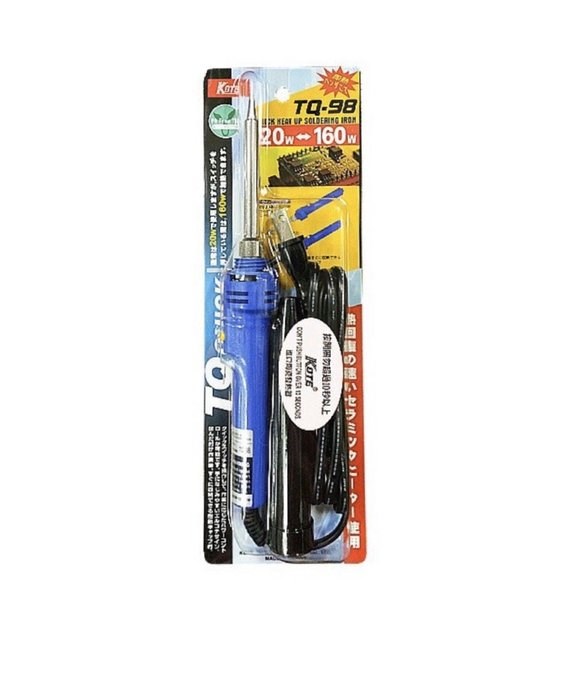 KOTE TQ-98 筆型 20/160W 兩段式 快速加熱 烙鐵 附套
採用日本陶瓷發熱器
