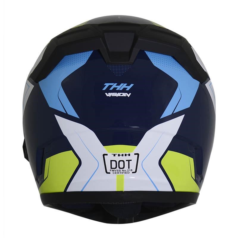 《遠古騎士》THH TS-80N VISION 藍/黃白 內墨鏡 全拆洗 輕量 全罩 安全帽 雙D扣