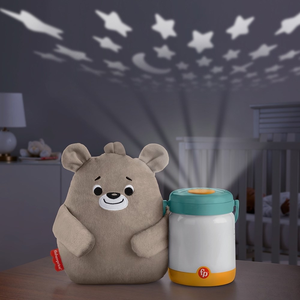 奇哥 Fisher price 費雪 安撫小熊奶瓶投影夜燈