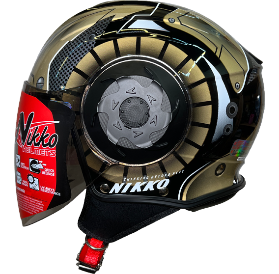 《遠古騎士》Nikko N-554 II #8 金剛 古銅金 雙鏡片 安全帽