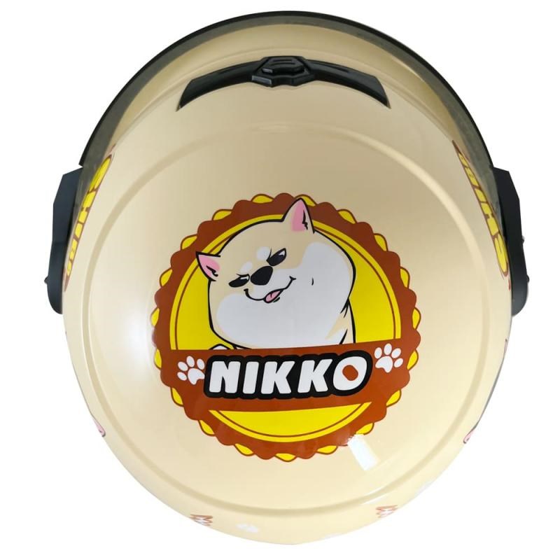 《遠古騎士》Nikko N-506兒童安全帽 柴柴狗勾大進擊 焦糖奶油 兒童帽 3/4罩