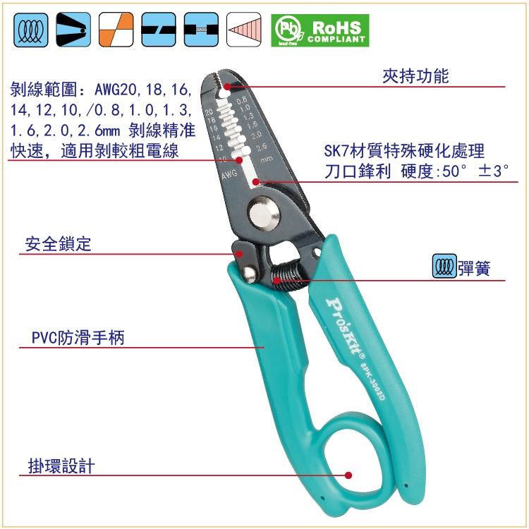 8PK-3002D  電工線剝皮鉗