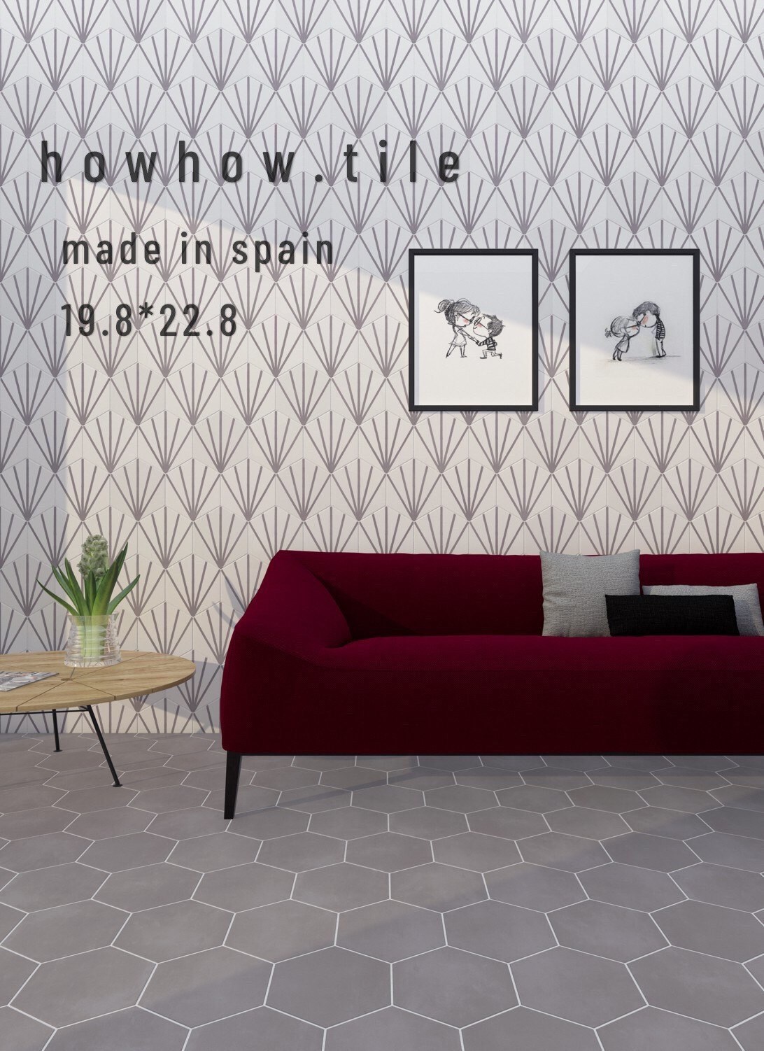 西班牙 海洋之心 六角磚 (19.8*22.8) CE-206