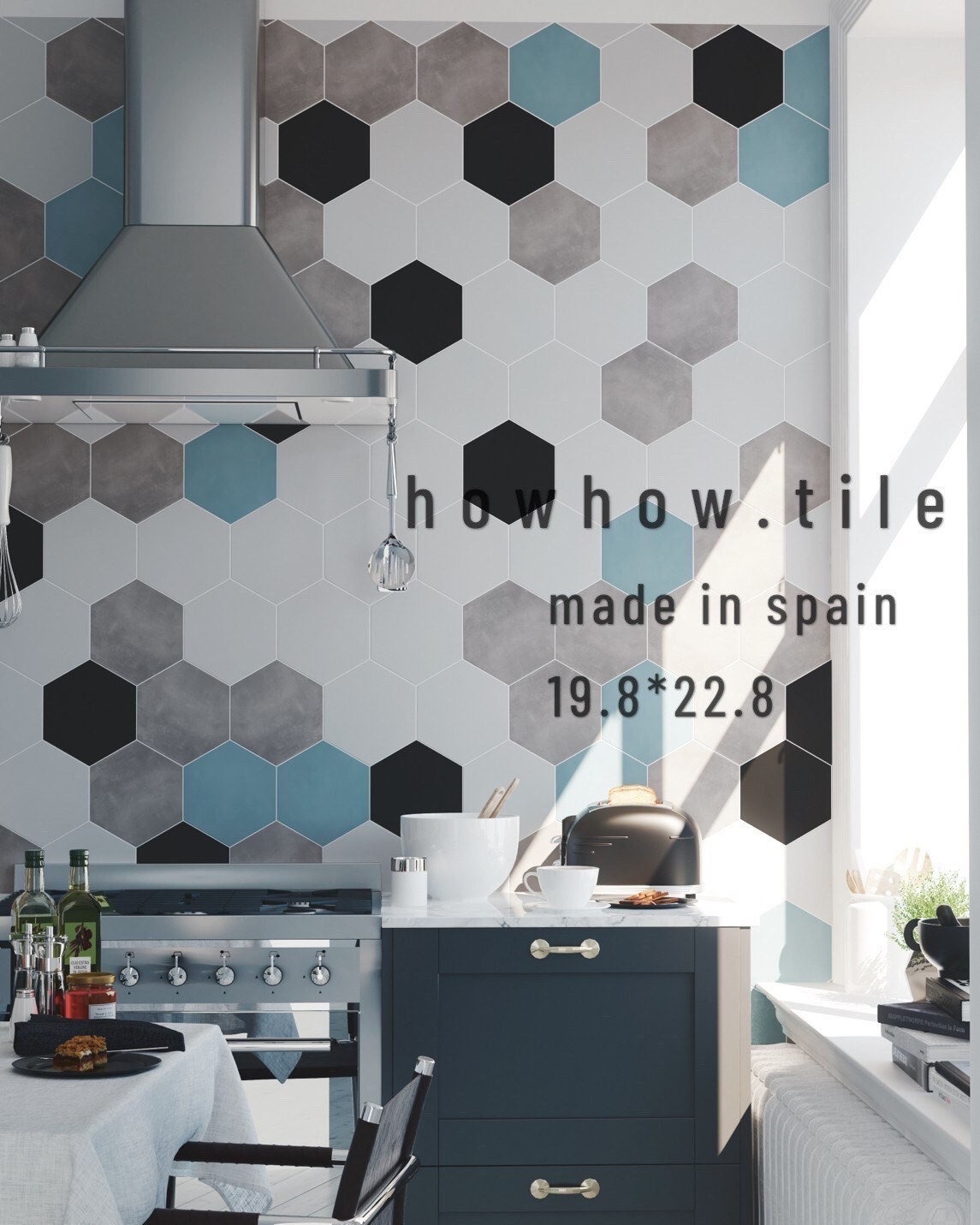 西班牙 海洋之心 六角磚 (19.8*22.8) CE-206