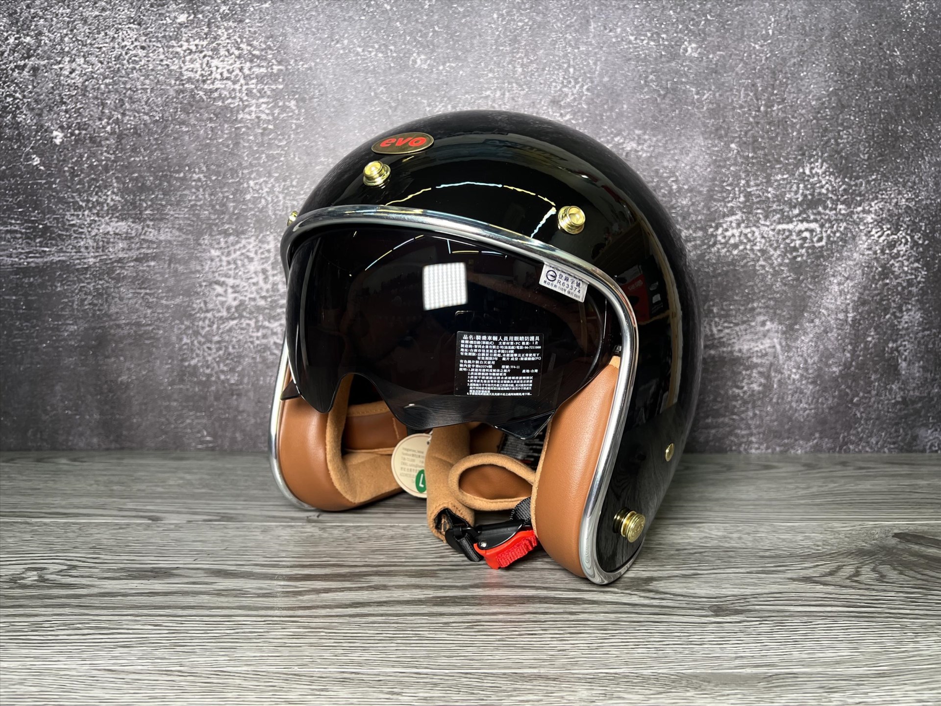 《遠古騎士》EVO CA312S/CA312 維納斯VENUS 鏡面黑 安全帽復古騎士帽