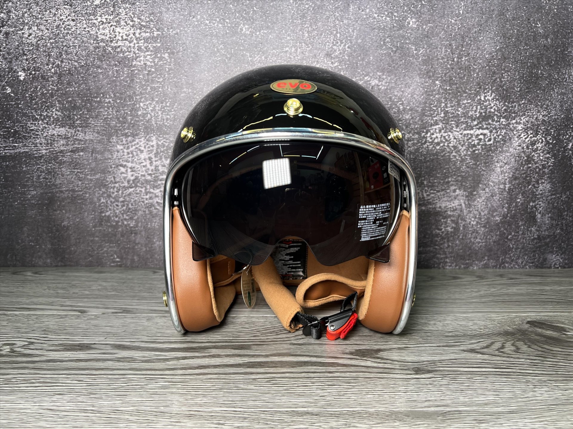 《遠古騎士》EVO CA312S/CA312 維納斯VENUS 鏡面黑 安全帽復古騎士帽