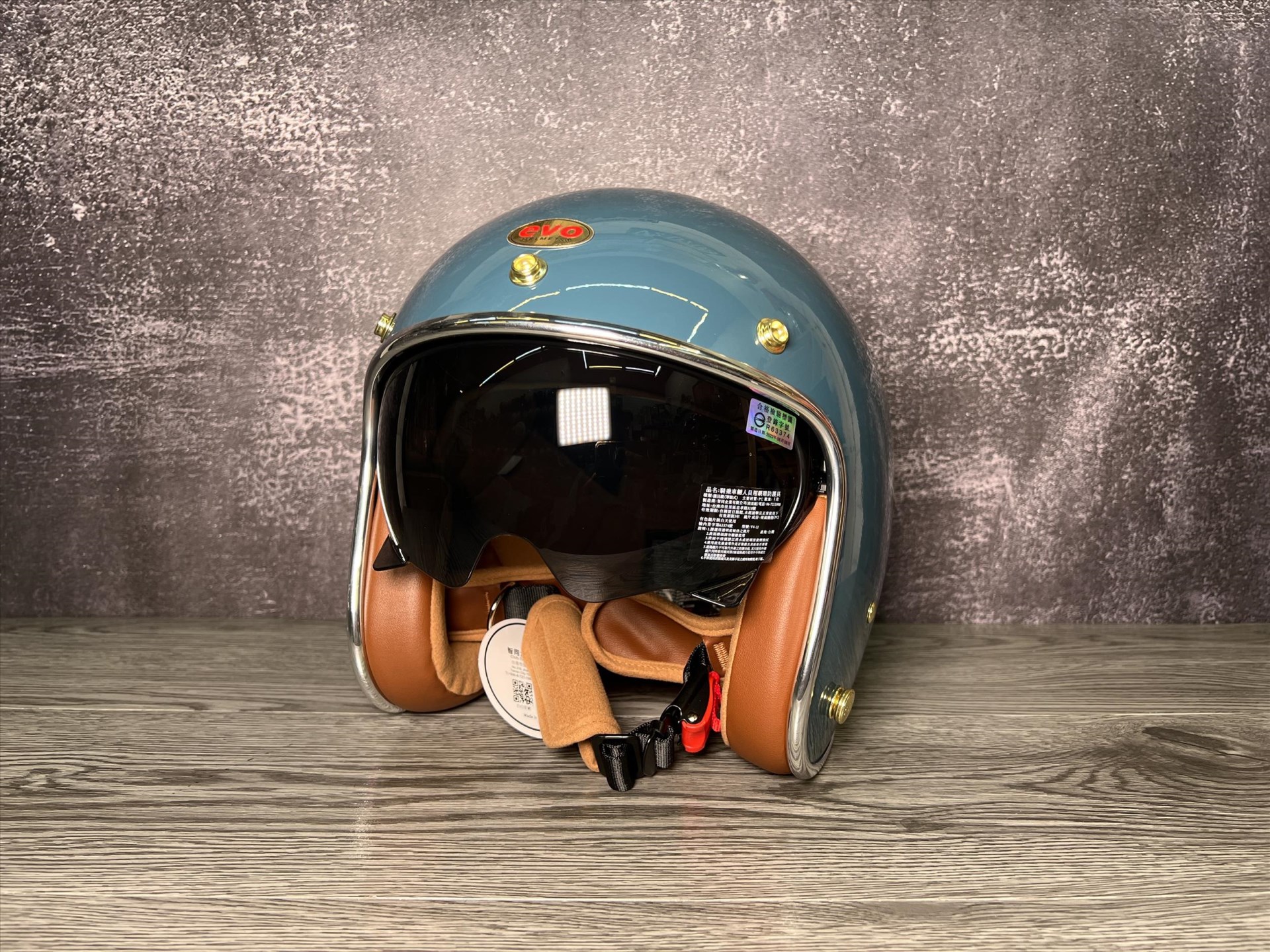 《遠古騎士》EVO CA312S/CA312 維納斯VENUS 鴨母藍 安全帽復古騎士帽