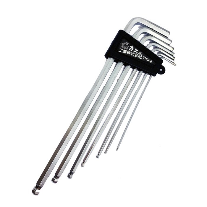 FROG 016H-B 球型扳手(加長) 7支組 (1.5-6.0mm)