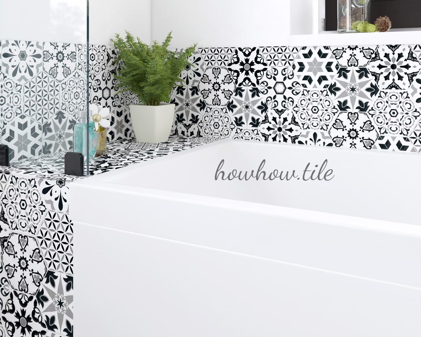 西班牙 哈瓦納混搭六角花磚兩色系 (15*17.3cm) AD62