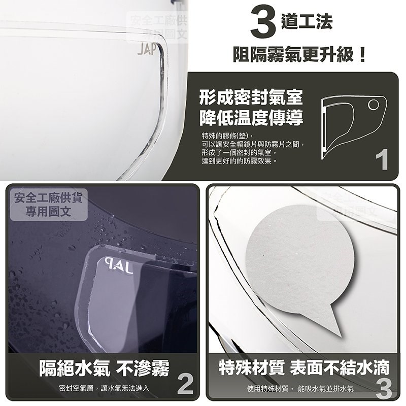 《遠古騎士》JAP 通用型 超長效安全帽 防霧片 安全帽專用