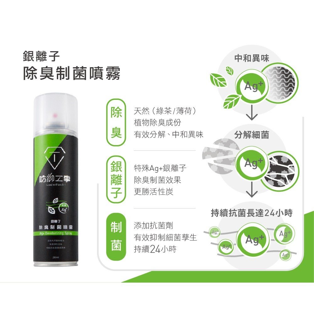 《遠古騎士》防御工事 消臭特工 銀離子除臭制菌噴霧 280ml