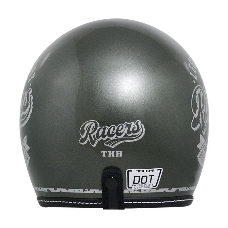 《遠古騎士》THH T-383A Racers 卡其綠 內墨鏡 復古帽 四分之三帽 安全帽