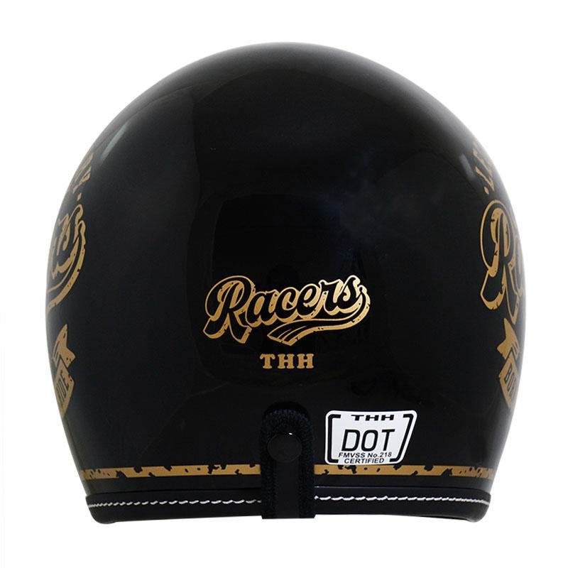 《遠古騎士》THH T-383A Racers 黑色 內墨鏡 復古帽 四分之三帽 安全帽