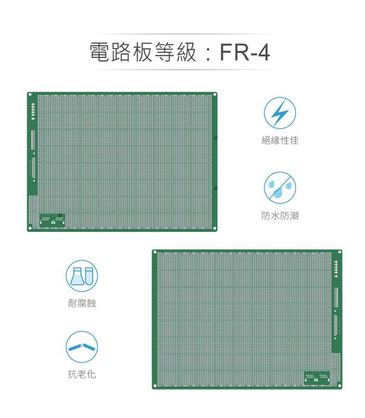 KT-2121 210 x 240 mm 單面 83 x 80 孔 FRP PCB板 萬用電路板