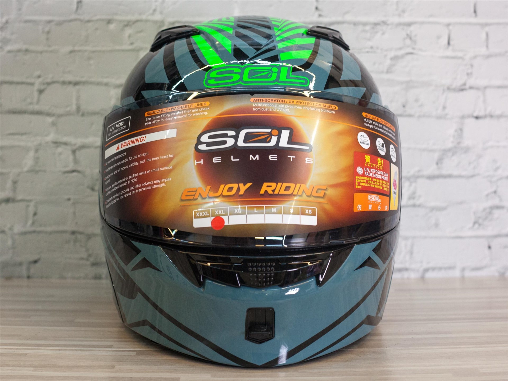 《遠古騎士》SOL SM5 SM-5 安全帽 迷幻 黑綠 內藏墨鏡 汽水帽可樂帽
