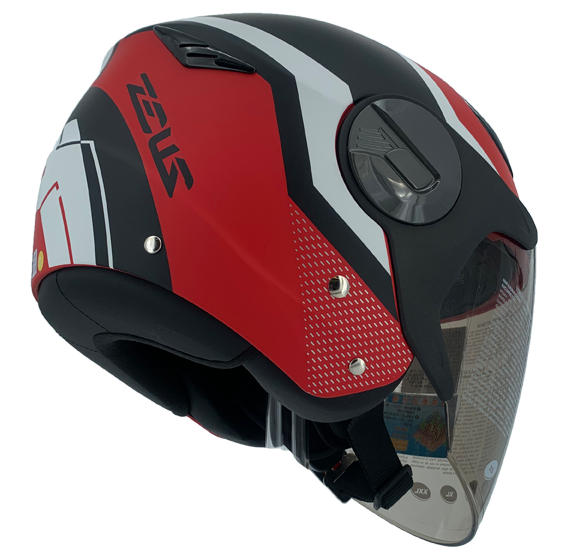 《遠古騎士》瑞獅 ZEUS 612A AD9 平紅白 半罩安全帽 內襯全可拆