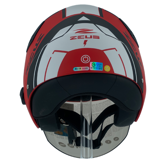《遠古騎士》瑞獅 ZEUS 612A AD9 平紅白 半罩安全帽 內襯全可拆
