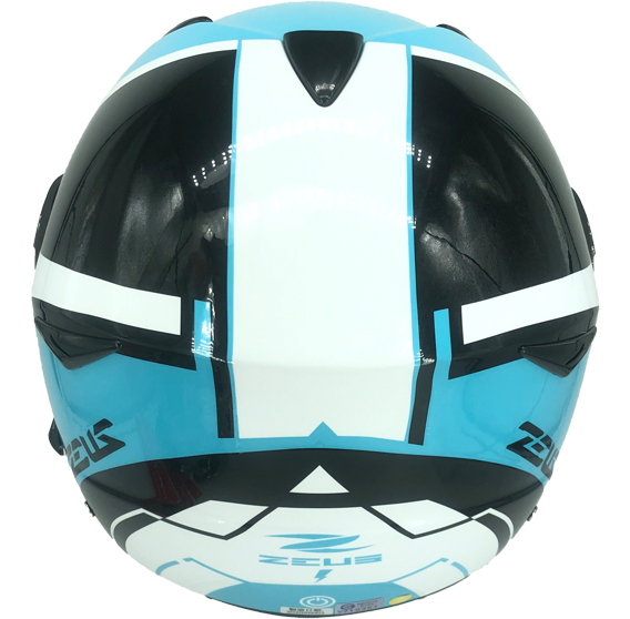 《遠古騎士》瑞獅 ZEUS 612A AD9 藍白 半罩安全帽 內襯全可拆