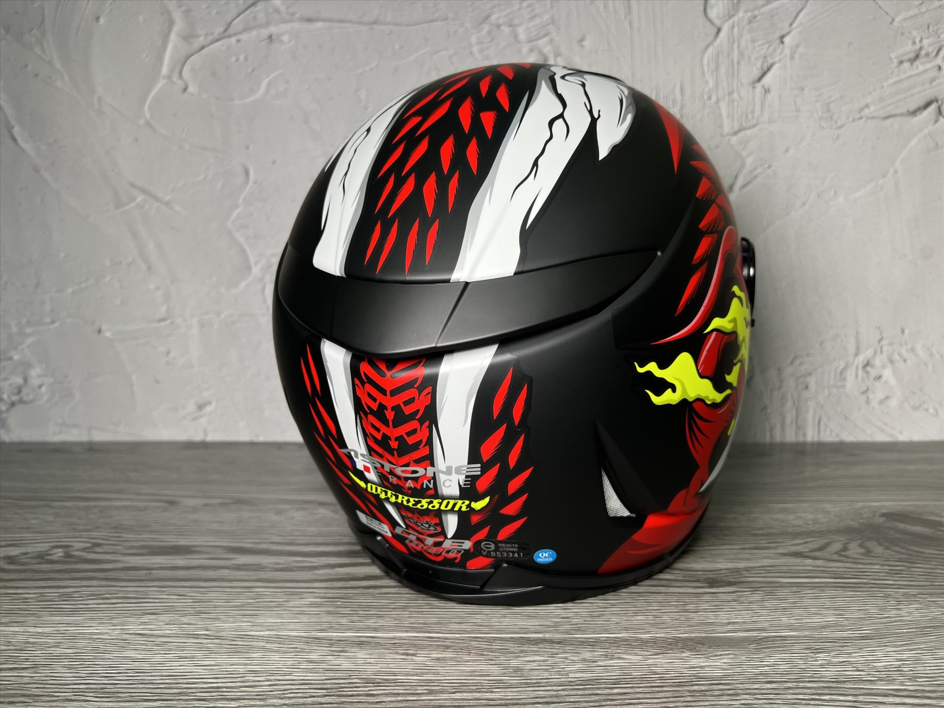 《遠古騎士》ASTONE GTB800 AO26 平光黑紅 雙鏡片 雙D扣 全罩安全帽