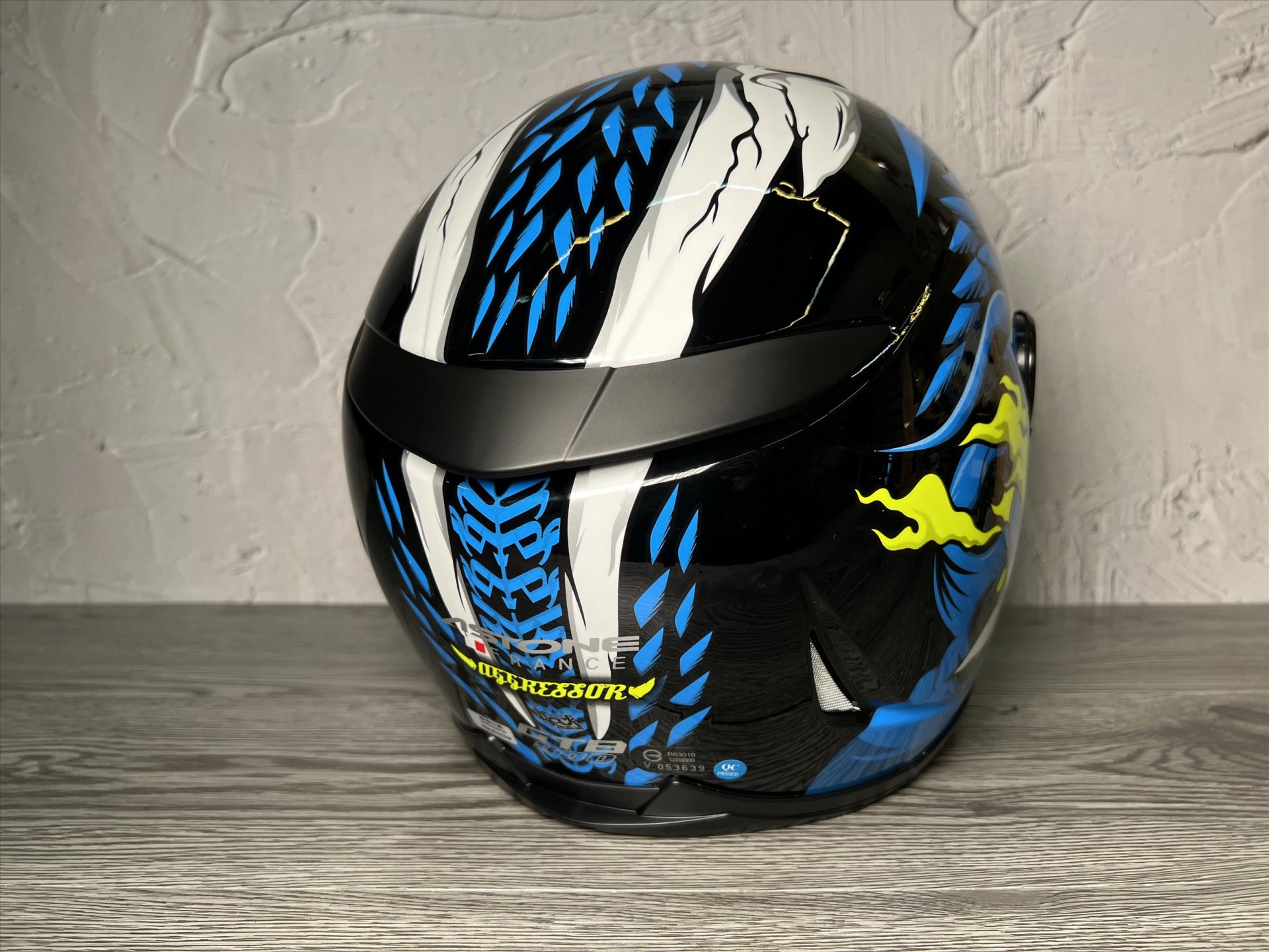 《遠古騎士》ASTONE GTB800 AO26 黑藍 雙鏡片 雙D扣 全罩安全帽